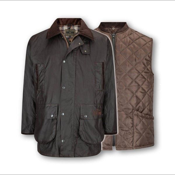 W&H Oilskins jakke med aftagelig vest og hætte - Connoisseur - cph.dk