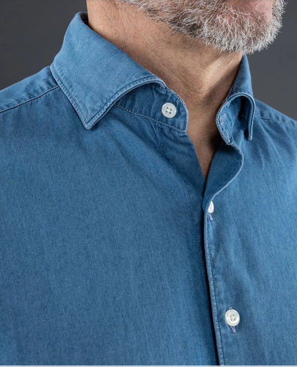 Denim skjorte, Tailored/slim fit - Connoisseur - cph.dk