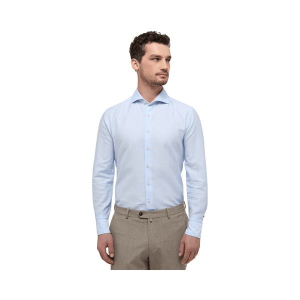 1863 skjorte i Bomuld/hør slimfit - Connoisseur - cph.dk