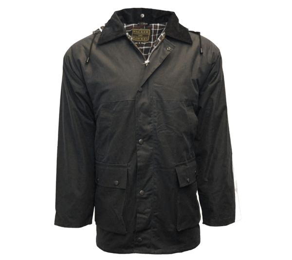 W&H Navyblå Waxed Jakke - Connoisseur - cph.dk