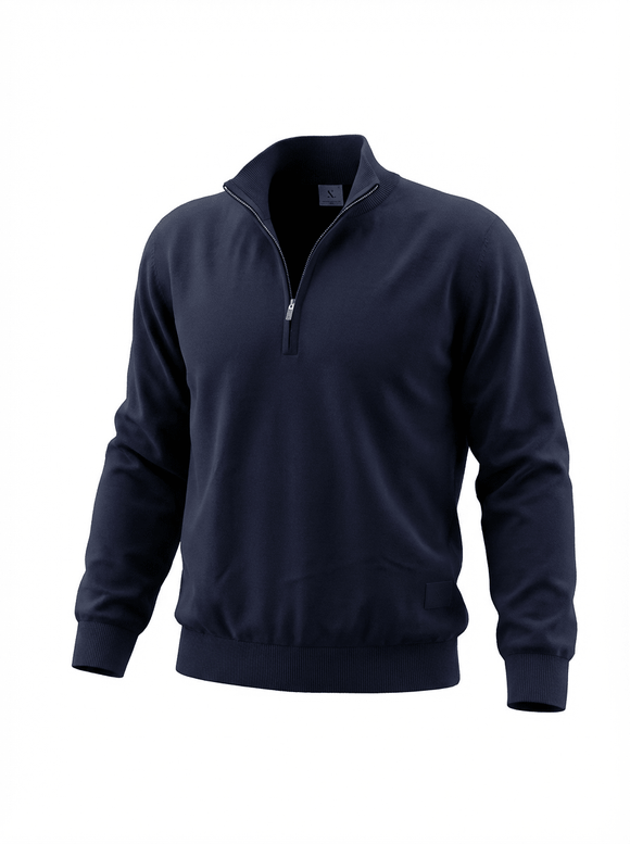 1/2 zip i Extrafine Merinould - Connoisseur - cph.dk